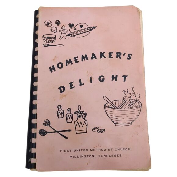 1972 Regional Cookbook Millington TN First United Methodist Church Spiral Recipe - Picture 1 of 11